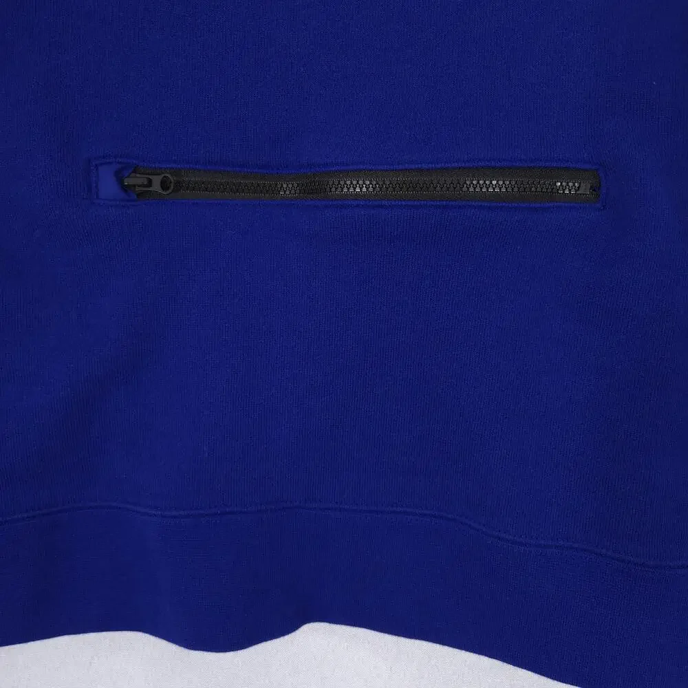 Nike Sweatshirt Mens M Blue Track‎ & Field Crew Neck Zip Pocket Ventilated Back